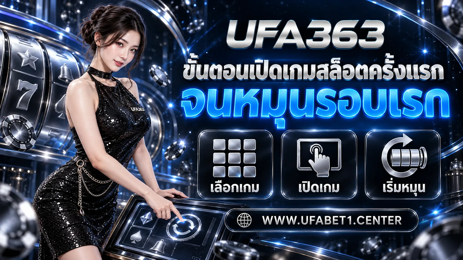ขั้นตอนเปิดเกมสล็อตครั้งแรกจนหมุนรอบแรก
