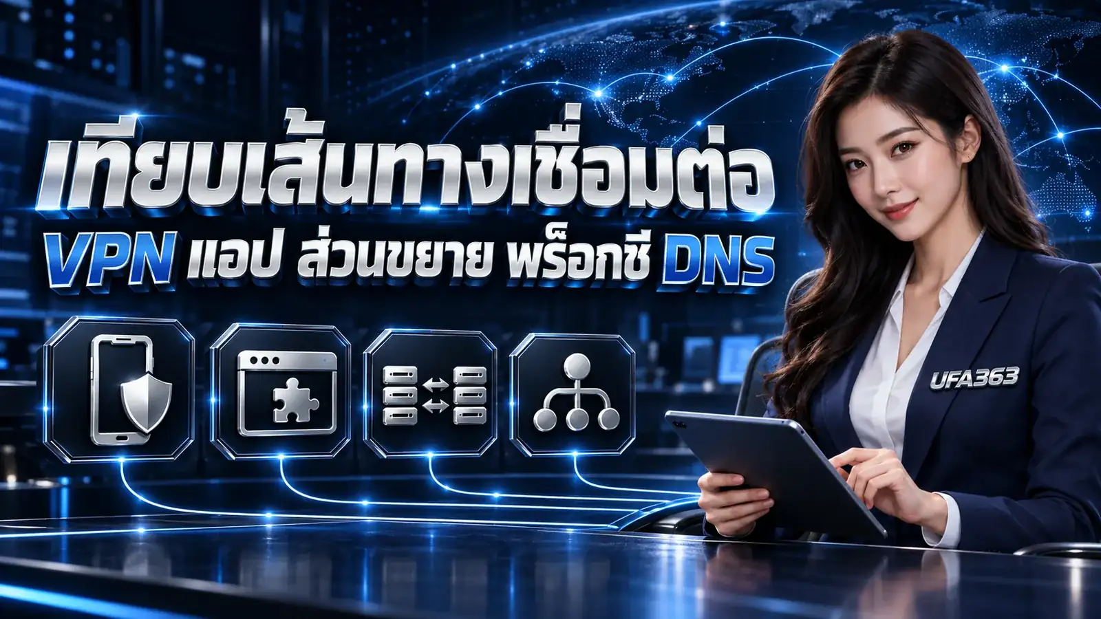 เทียบวิธีเปลี่ยนเส้นทางเชื่อมต่อ VPN แอป ส่วนขยายเบราว์เซอร์ พร็อกซี และเปลี่ยน DNS